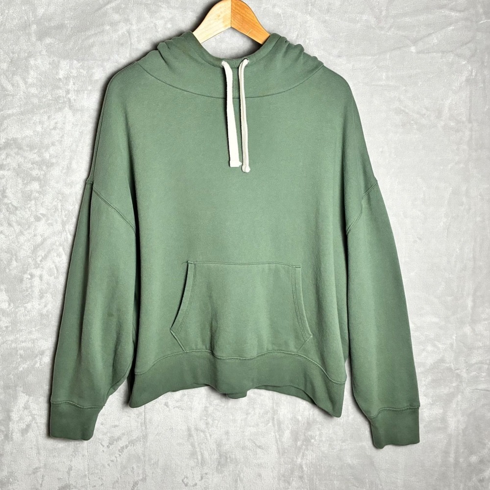 Gap Mens Sage Green Fleece Pullover Hoodie Sweatshirt Large -0223